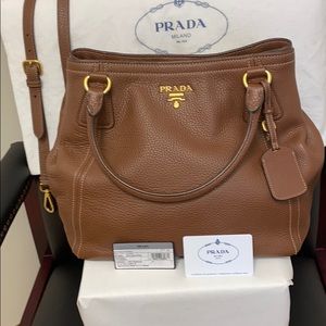 Prada leather handbag.  Brand new